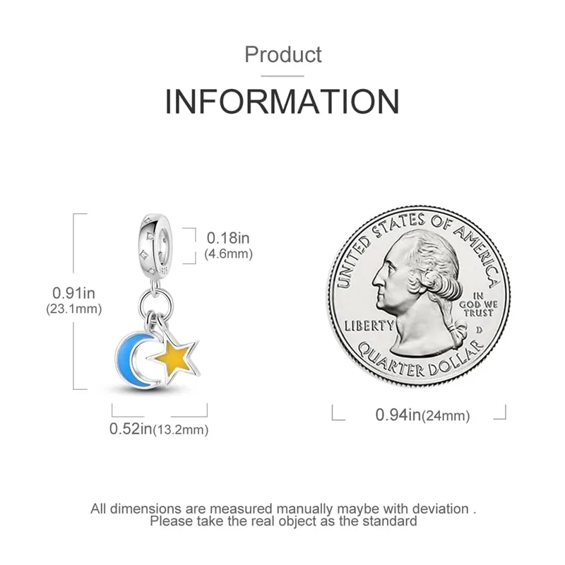 Pandach Bead Charm in Argento Sterling 925 con Cubic Zirconia per Braccialetti e Collane Europee - immagine 7