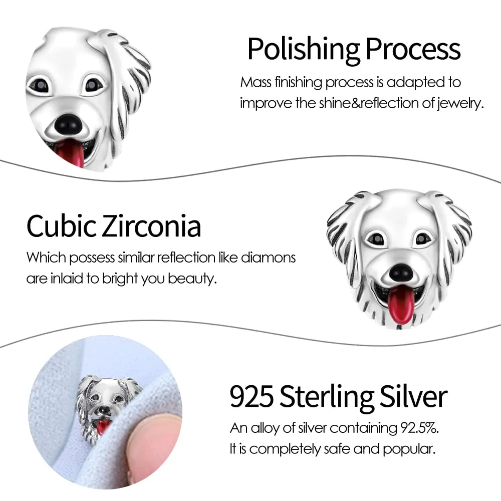 Pandach Bead Charm Ciondolo Argento Sterling 925 con Cubic Zirconia per Braccialetti e Collane Europei - immagine 4