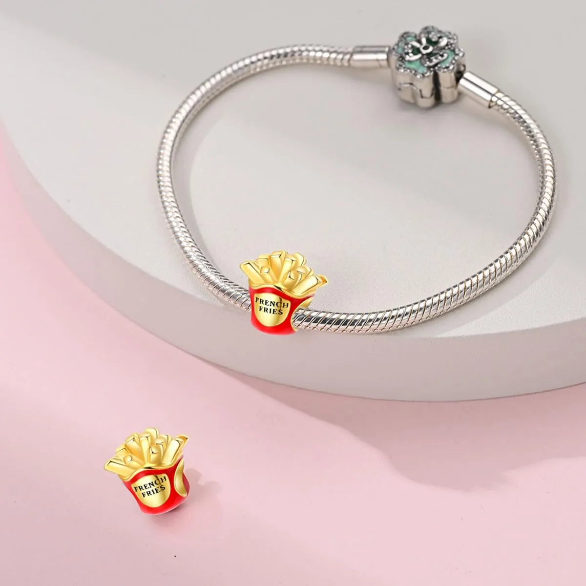 Pandach Bead Charm in Argento Sterling 925 con Cubic Zirconia, compatibile con braccialetti e collane europee - immagine 3