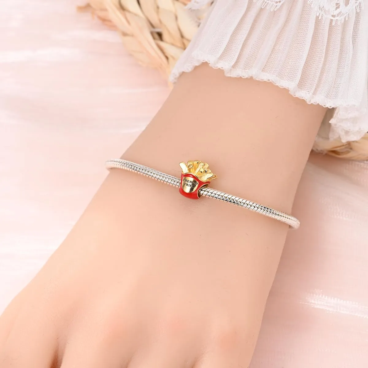 Pandach Bead Charm in Argento Sterling 925 con Cubic Zirconia, compatibile con braccialetti e collane europee - immagine 4
