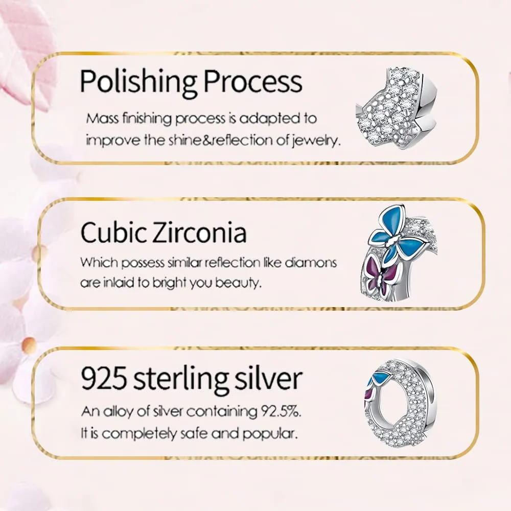 LNQOBU Ciondolo Lettera Alfabeto in Argento Sterling 925 con Zirconia 5A Compatibile con Pandora e Bracciali Europei da Donna - immagine 6