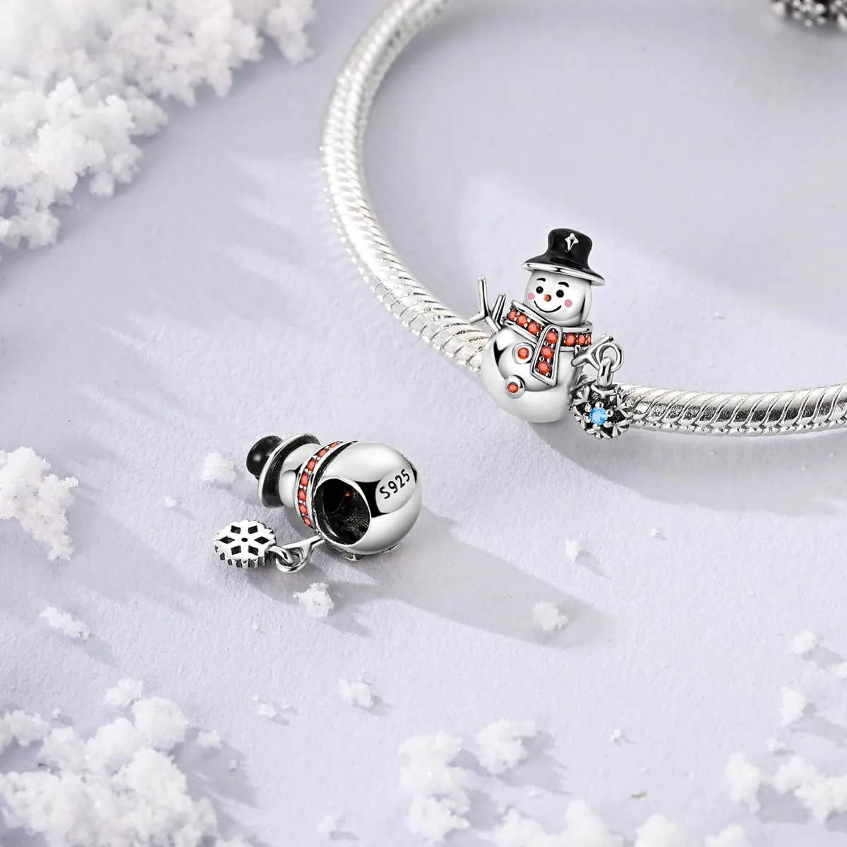 Pandach Bead Charm in Argento Sterling 925 con Cubic Zirconia per Braccialetti e Collane Europei - immagine 2