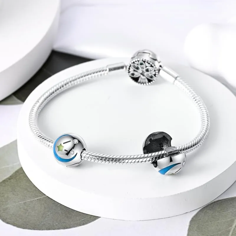 Pandach Bead Charm in Argento Sterling 925 con Cubic Zirconia per Braccialetti e Collane Europee - immagine 3