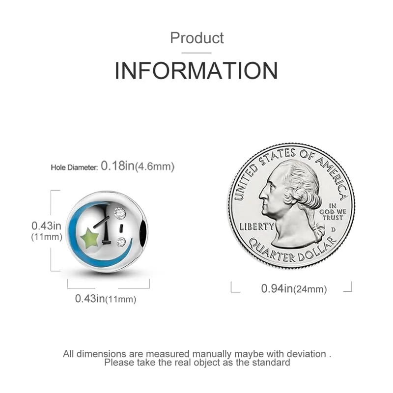 Pandach Bead Charm in Argento Sterling 925 con Cubic Zirconia per Braccialetti e Collane Europee - immagine 5