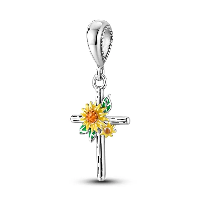 Pandach Bead Charm Ciondolo Argento Sterling 925 con Cubic Zirconia per Braccialetti e Collane Europei - immagine 1