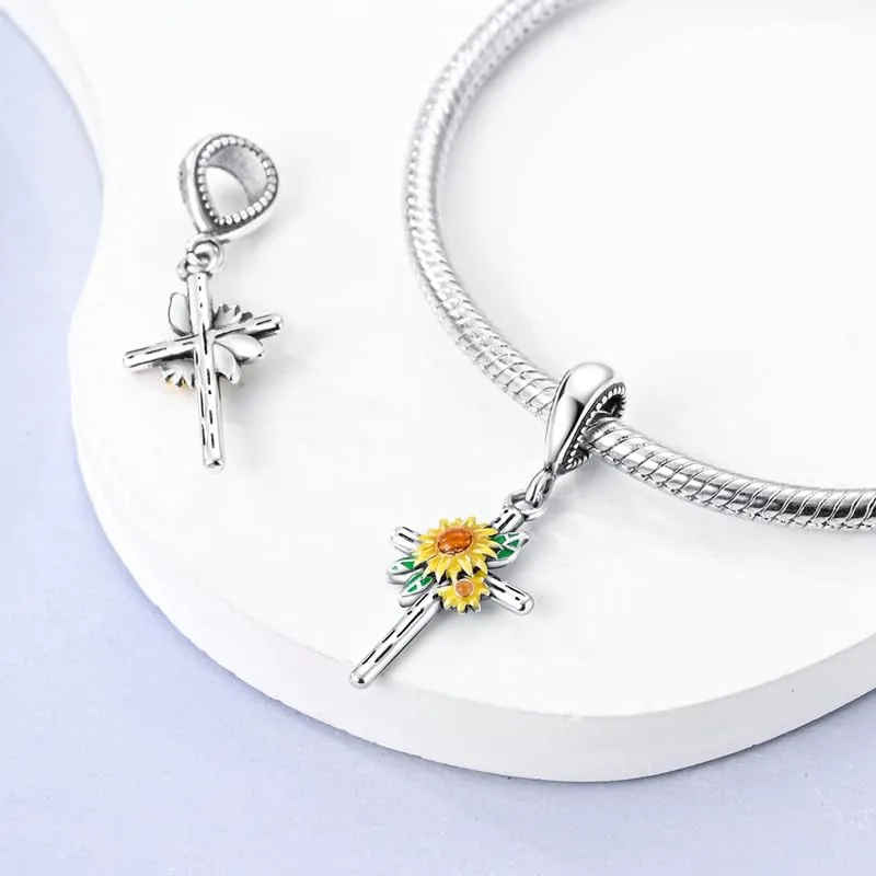 Pandach Bead Charm Ciondolo Argento Sterling 925 con Cubic Zirconia per Braccialetti e Collane Europei - immagine 2