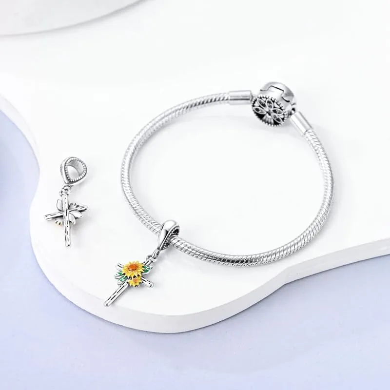 Pandach Bead Charm Ciondolo Argento Sterling 925 con Cubic Zirconia per Braccialetti e Collane Europei - immagine 3
