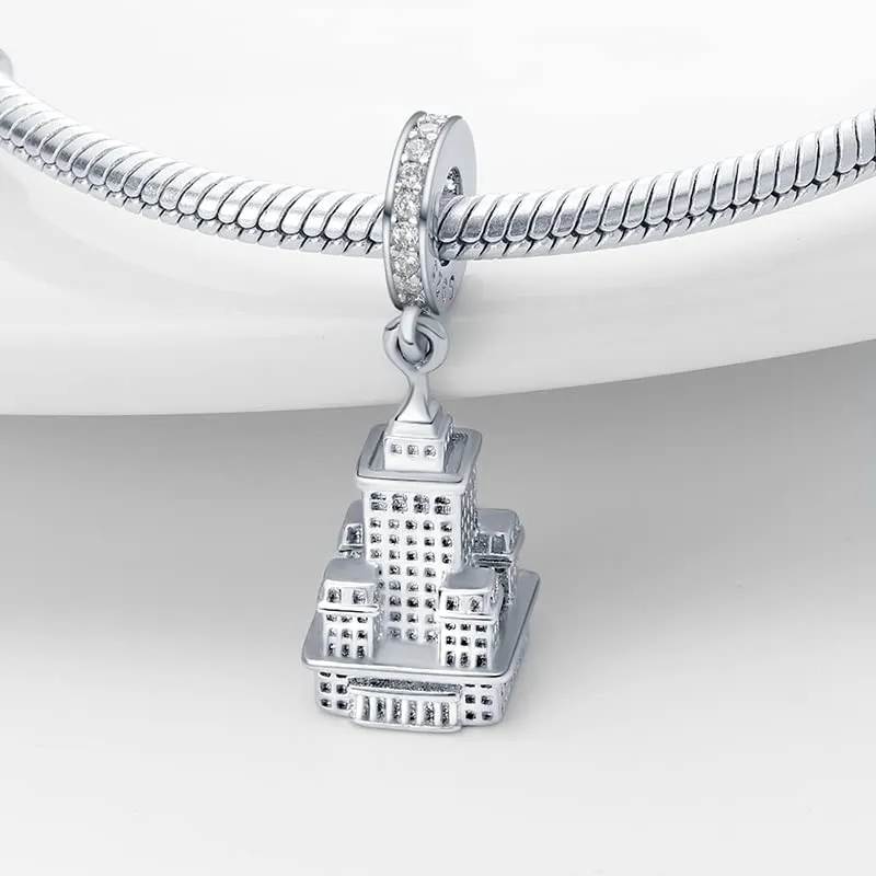 Pandach Bead Charm in Argento Sterling 925 con Cubic Zirconia per Braccialetti e Collane Europei - immagine 2