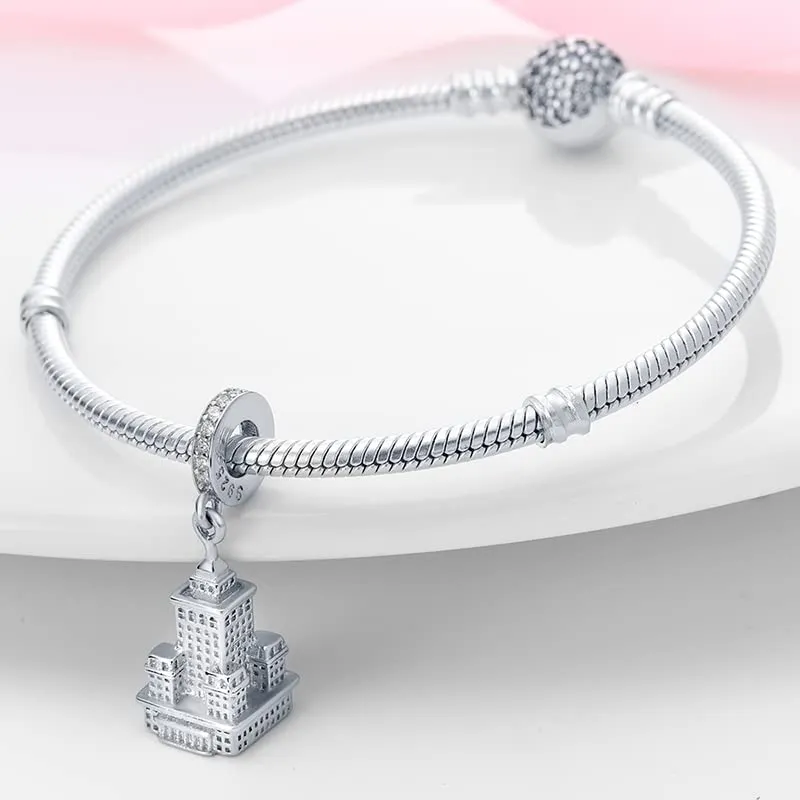 Pandach Bead Charm in Argento Sterling 925 con Cubic Zirconia per Braccialetti e Collane Europei - immagine 3