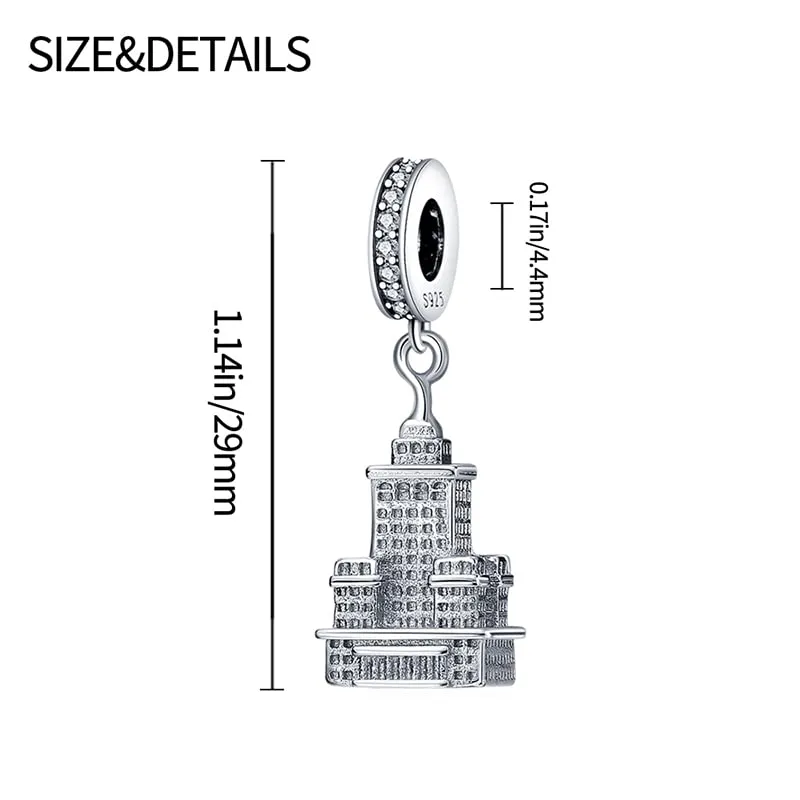 Pandach Bead Charm in Argento Sterling 925 con Cubic Zirconia per Braccialetti e Collane Europei - immagine 4