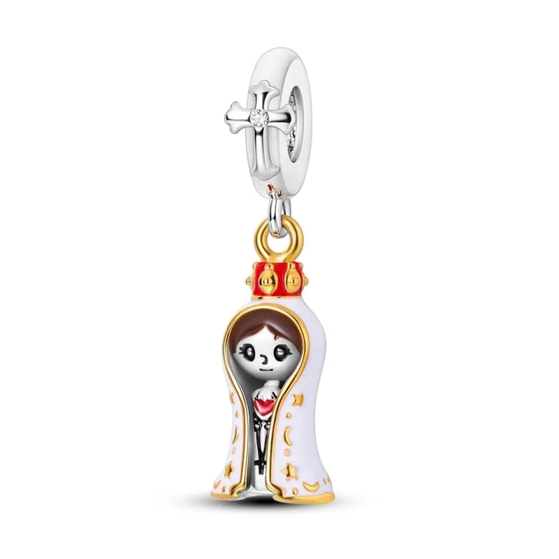 Pandach Bead Charm in Argento Sterling 925 con Cubic Zirconia per Braccialetti e Collane European Style - immagine 1