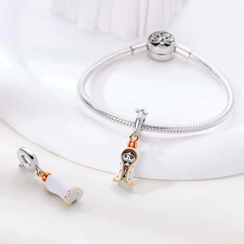 Pandach Bead Charm in Argento Sterling 925 con Cubic Zirconia per Braccialetti e Collane European Style - immagine 3