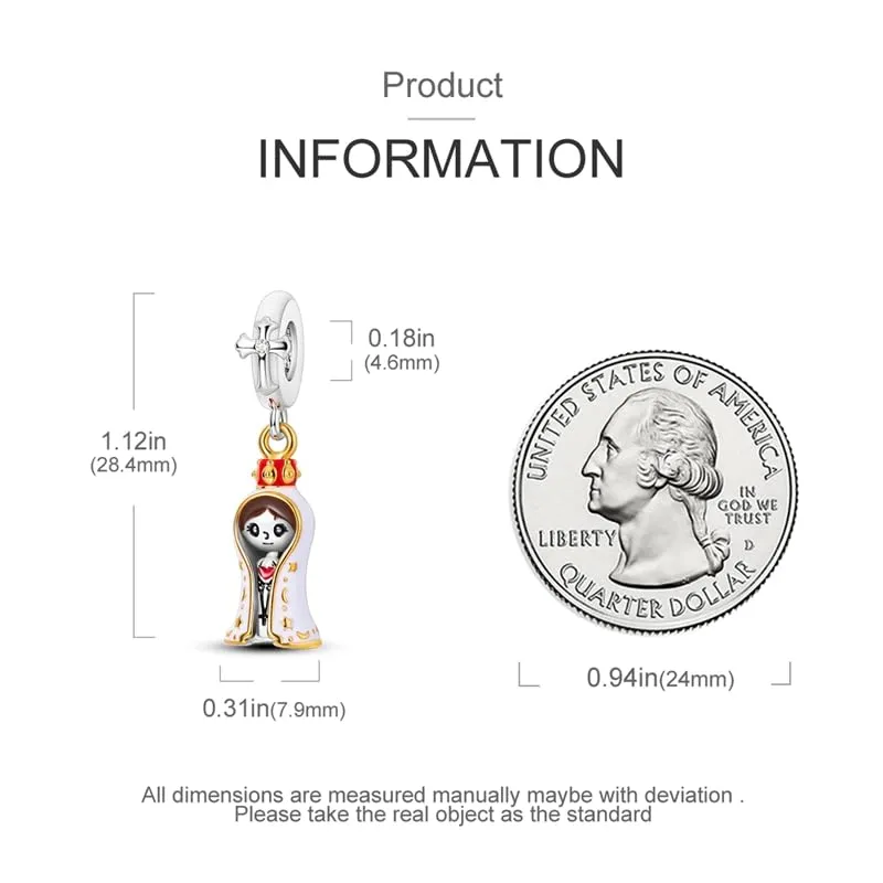 Pandach Bead Charm in Argento Sterling 925 con Cubic Zirconia per Braccialetti e Collane European Style - immagine 5