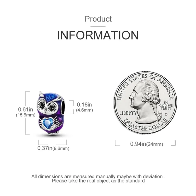 Pandach Bead Charm Ciondolo Argento Sterling 925 con Cubic Zirconia per Braccialetti e Collane Europee - immagine 5