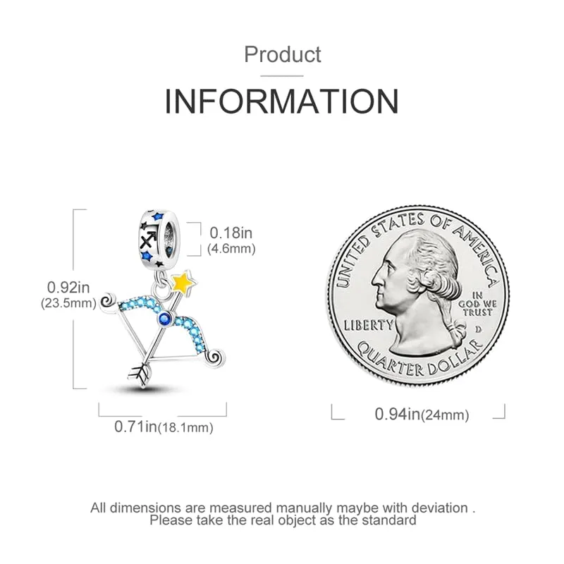 Pandach Bead Charm Ciondolo Argento Sterling 925 con Cubic Zirconia per Braccialetti e Collane Europei - immagine 5