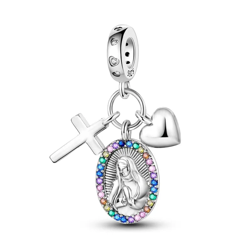 Pandach Bead Charm in Argento Sterling 925 con Cubic Zirconia per Braccialetti e Collane Europee - immagine 1