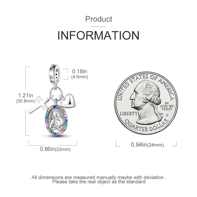 Pandach Bead Charm in Argento Sterling 925 con Cubic Zirconia per Braccialetti e Collane Europee - immagine 5