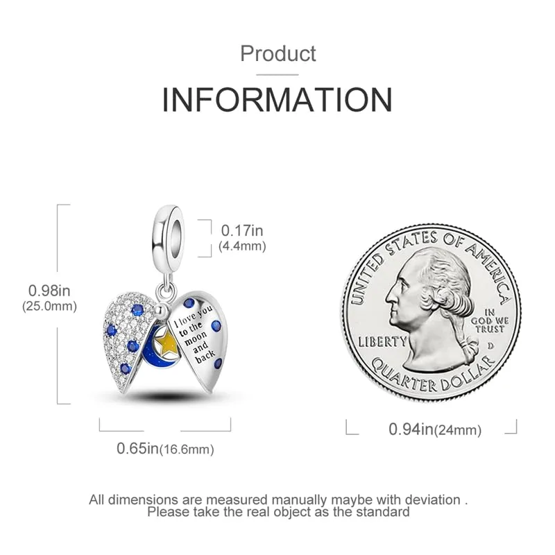 Pandach Bead Charm in Argento Sterling 925 con Cubic Zirconia per Braccialetti e Collane Europei - immagine 5