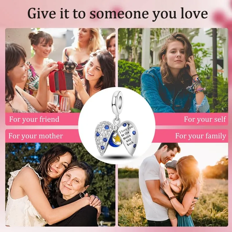 Pandach Bead Charm in Argento Sterling 925 con Cubic Zirconia per Braccialetti e Collane Europei - immagine 6