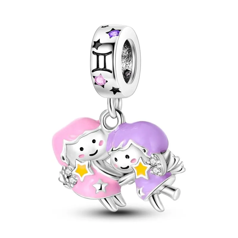 Pandach Bead Charm Ciondolo Argento Sterling 925 con Cubic Zirconia per Braccialetti e Collane Europei - immagine 1