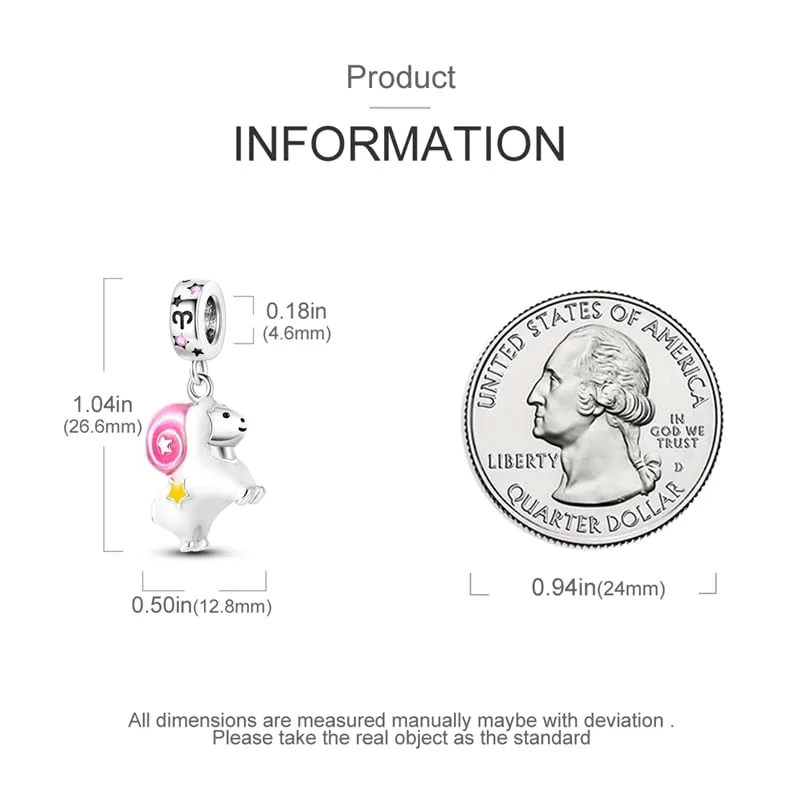 Pandach Bead Charm Ciondolo Argento Sterling 925 con Cubic Zirconia per Braccialetti e Collane Europei - immagine 5