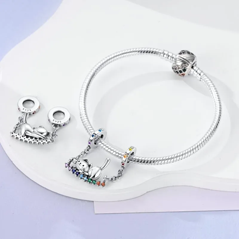 Pandach Bead Charm in Argento Sterling 925 con Cubic Zirconia per Braccialetti e Collane Europei - immagine 3