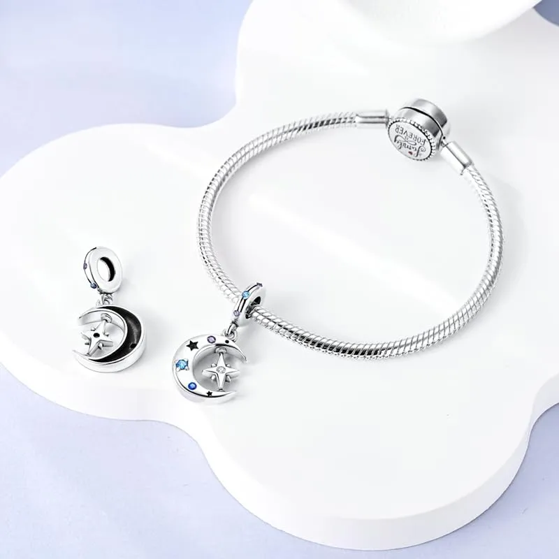 Pandach Bead Charm Ciondolo Argento Sterling 925 con Cubic Zirconia per Braccialetti e Collane European Style - immagine 3