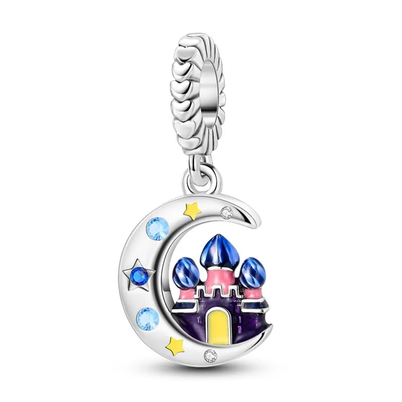 Pandach Bead Charm Ciondolo Argento Sterling 925 con Cubic Zirconia per Braccialetti e Collane europei - immagine 1