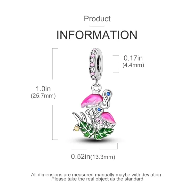 Pandach Bead Charm Ciondolo Argento Sterling 925 con Cubic Zirconia per Braccialetti e Collane Europei - immagine 3