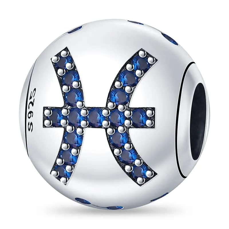 Pandach Bead Charm in Argento Sterling 925 con Cubic Zirconia per Braccialetti e Collane Europee - immagine 1