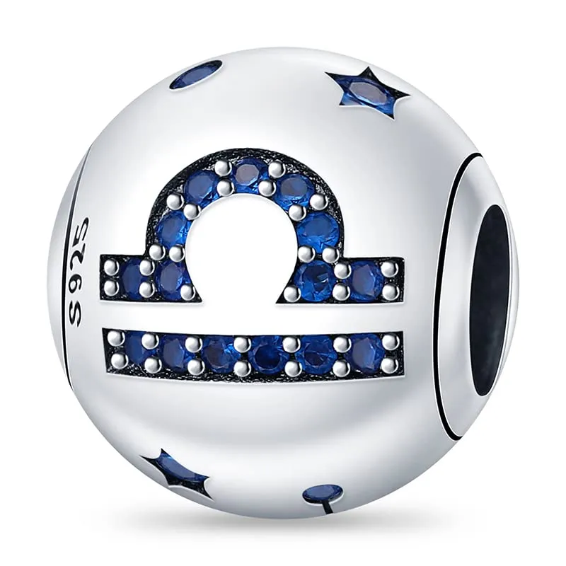 Pandach Bead Charm Ciondolo Argento Sterling 925 con Cubic Zirconia per Braccialetti e Collane Europei - immagine 1