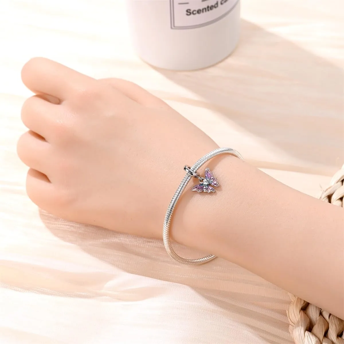 Pandach Bead Charm Ciondolo in Argento Sterling 925 con Cubic Zirconia per Braccialetti e Collane Europee - immagine 4