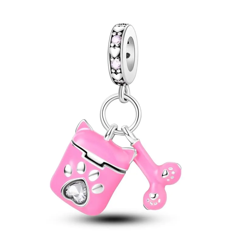 Pandach Bead Charm in Argento Sterling 925 con Cubic Zirconia per Braccialetti e Collane Europei - immagine 1