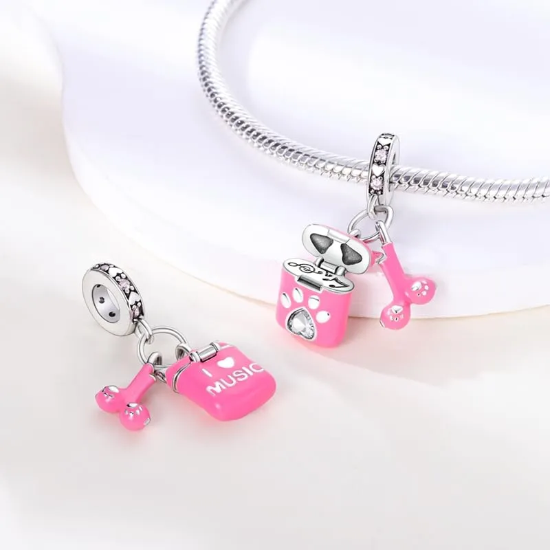 Pandach Bead Charm in Argento Sterling 925 con Cubic Zirconia per Braccialetti e Collane Europei - immagine 2