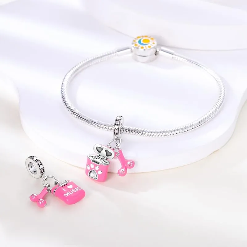 Pandach Bead Charm in Argento Sterling 925 con Cubic Zirconia per Braccialetti e Collane Europei - immagine 3