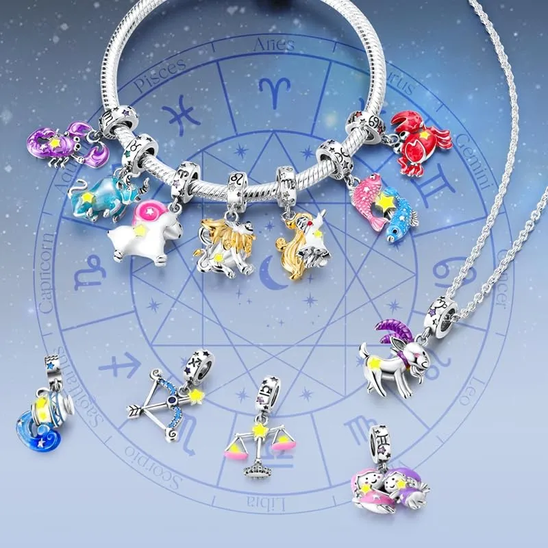 Pandach Bead Charm in Argento Sterling 925 con Cubic Zirconia per Braccialetti e Collane Europei - immagine 8