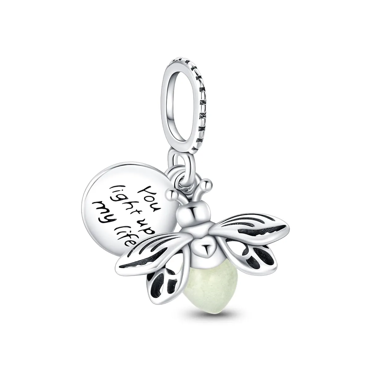 Pandach Bead Charm Ciondolo Argento Sterling 925 con Cubic Zirconia per Braccialetti e Collane Europee - immagine 1