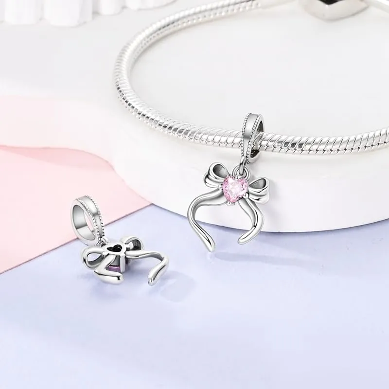 Pandach Bead Charm in Argento Sterling 925 con Cubic Zirconia per Braccialetti e Collane Europei - immagine 2