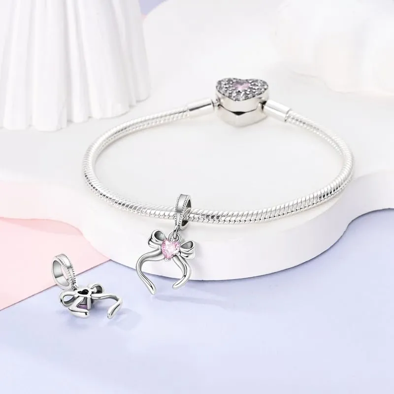 Pandach Bead Charm in Argento Sterling 925 con Cubic Zirconia per Braccialetti e Collane Europei - immagine 3