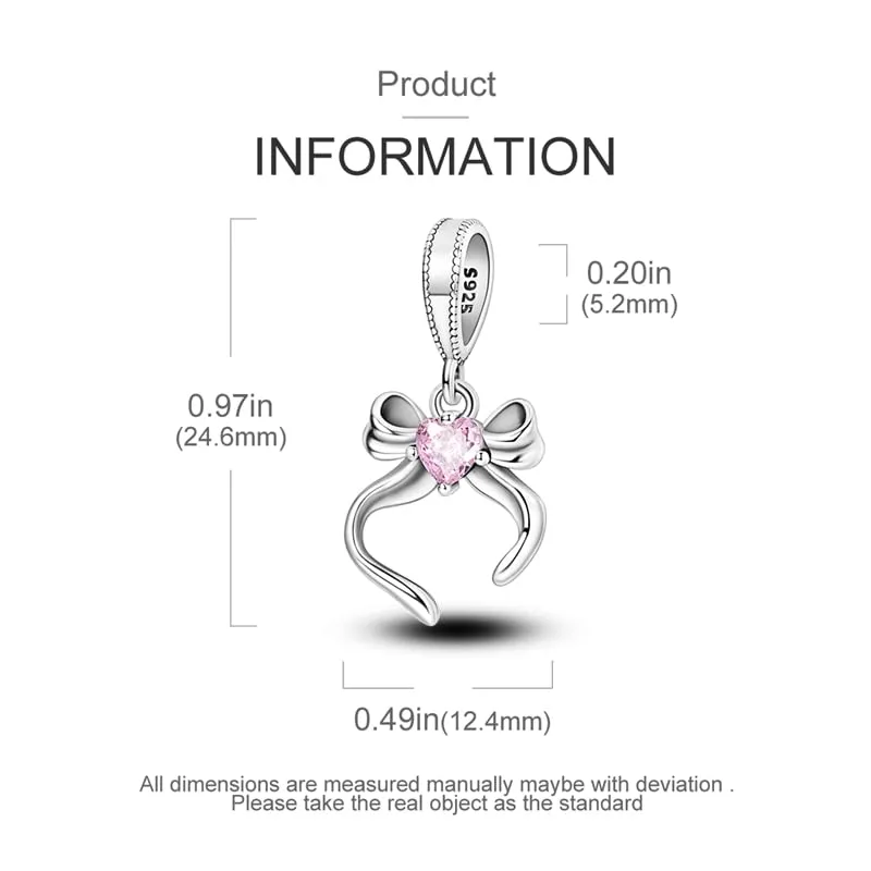 Pandach Bead Charm in Argento Sterling 925 con Cubic Zirconia per Braccialetti e Collane Europei - immagine 5