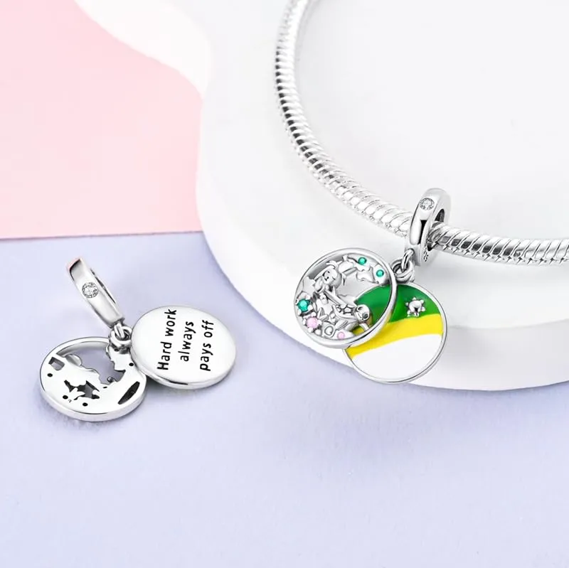 Pandach Bead Charm in Argento Sterling 925 con Cubic Zirconia per Braccialetti e Collane Europei - immagine 2