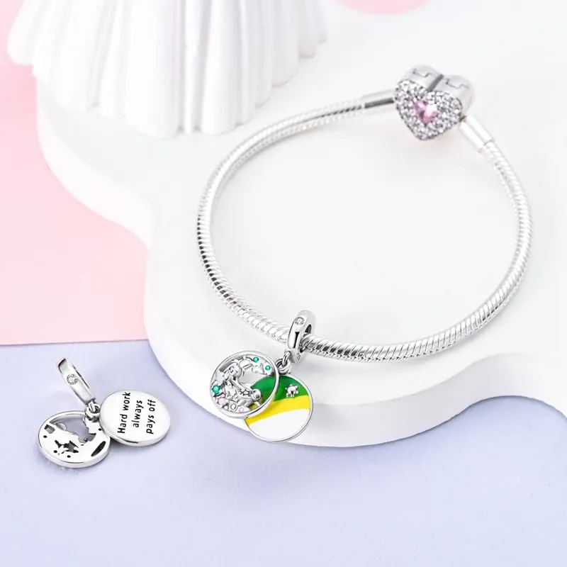 Pandach Bead Charm in Argento Sterling 925 con Cubic Zirconia per Braccialetti e Collane Europei - immagine 3