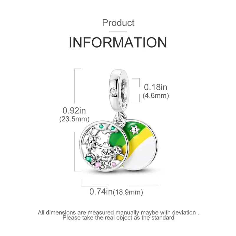 Pandach Bead Charm in Argento Sterling 925 con Cubic Zirconia per Braccialetti e Collane Europei - immagine 5