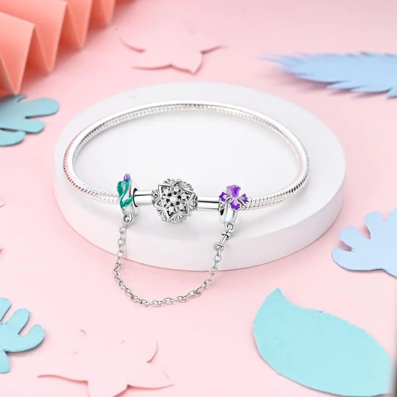 Pandach Bead Charm in Argento Sterling 925 con Cubic Zirconia, Compatibile con Braccialetti e Collane Europei - immagine 2