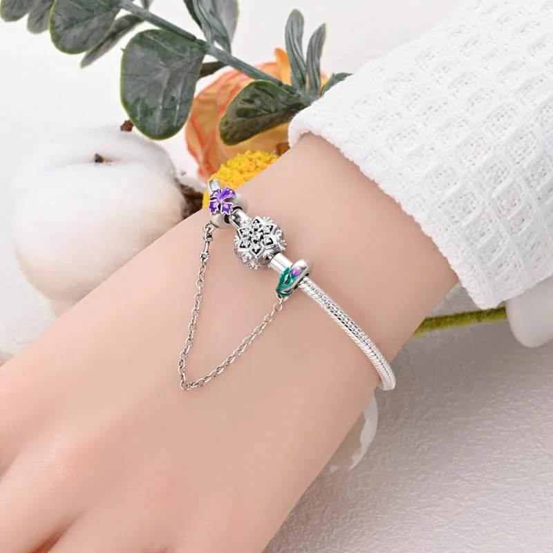 Pandach Bead Charm in Argento Sterling 925 con Cubic Zirconia, Compatibile con Braccialetti e Collane Europei - immagine 3