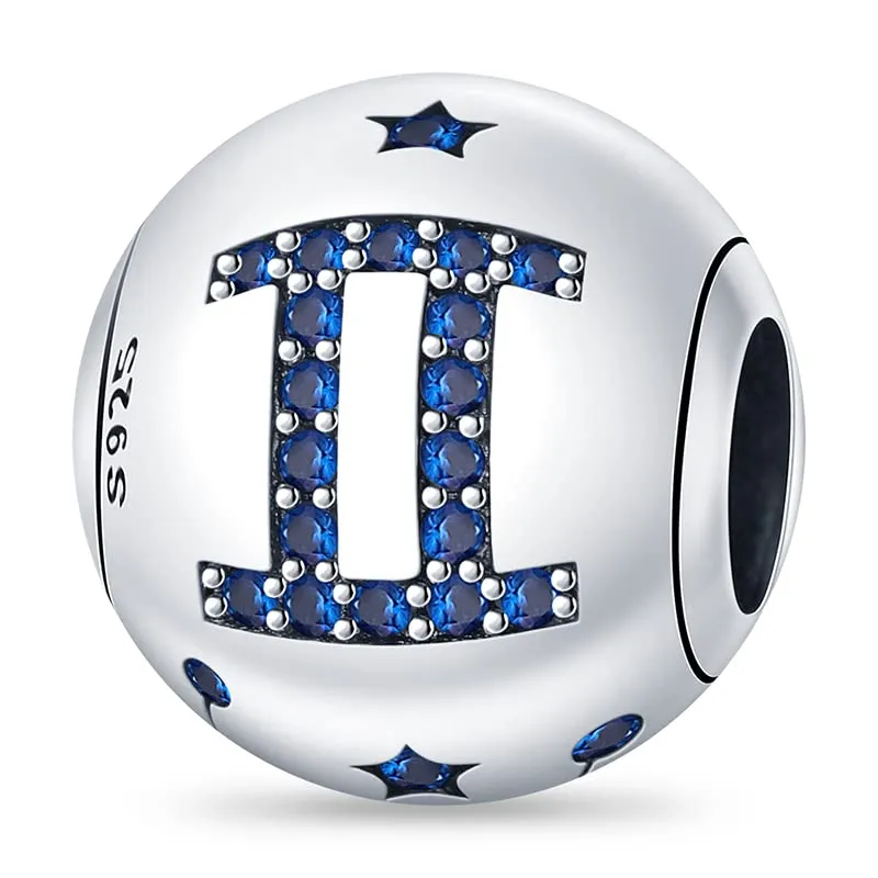 Pandach Bead Charm Ciondolo Argento Sterling 925 con Cubic Zirconia per Braccialetti e Collane europei - immagine 1