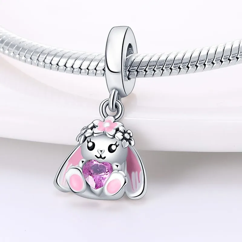 Pandach Bead Charm in Argento Sterling 925 con Cubic Zirconia per Braccialetti e Collane Europei - immagine 2