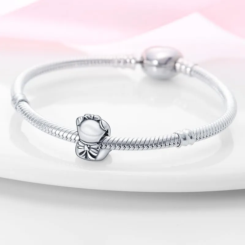 Pandach Bead Charm Ciondolo Argento Sterling 925 con Cubic Zirconia per Braccialetti e Collane Europei - immagine 3