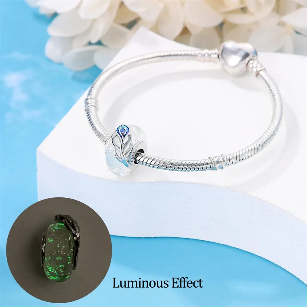 KUNSIR Bead Charm Ciondolo in Argento Sterling 925 con Cubic Zirconia per Braccialetti e Collane Europei - immagine 3
