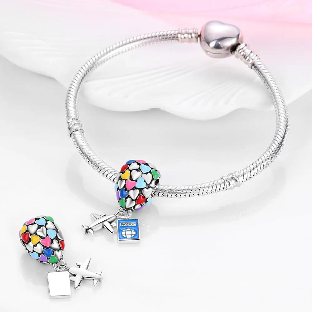 KUNSIR Bead Charm Ciondolo Argento Sterling 925 con Cubic Zirconia per Braccialetti e Collane Europei - immagine 3